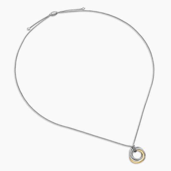 David Yurman Small Crossover Pendant w/Adjustable Chain - 14K/925 - Current Item - Picture 7 of 14